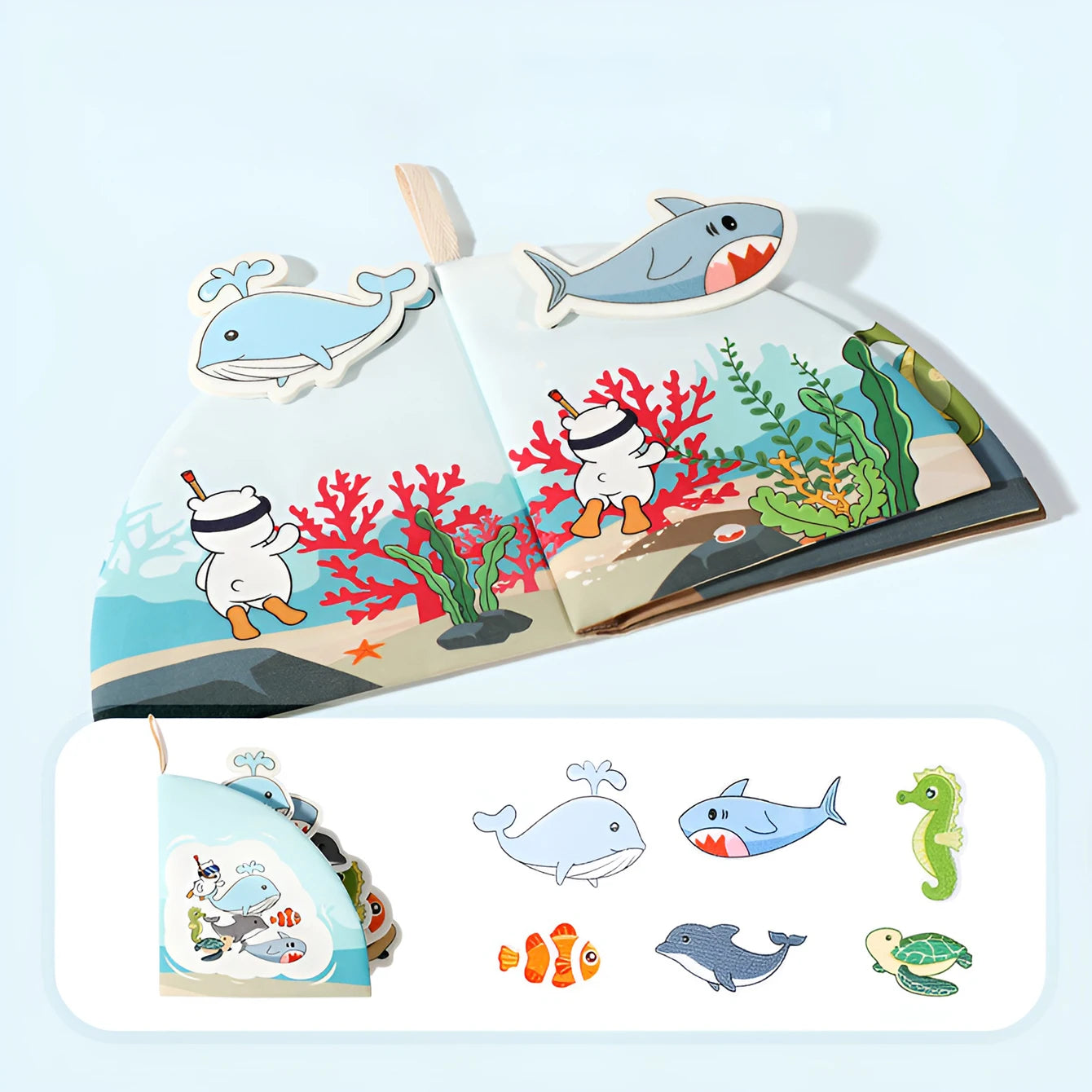 Livre bébé en tissu sensoriel | Éveil Doux