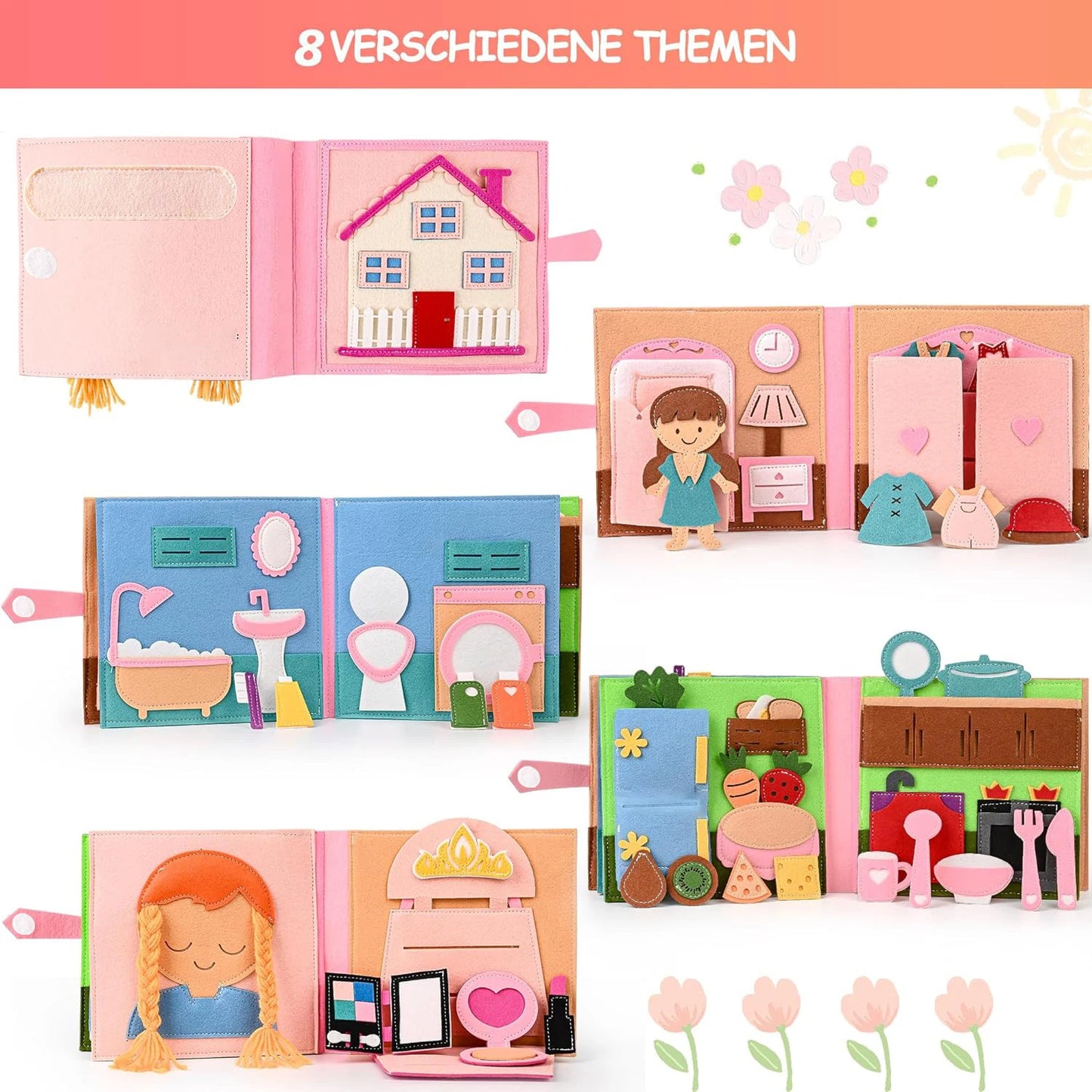 Livre bébé en tissus Montessori | Éveil Sensoriel