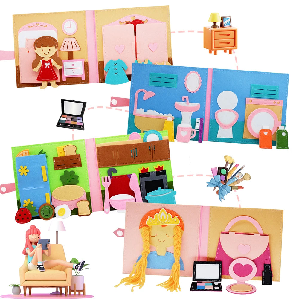 Livre bébé en tissus Montessori | Éveil Sensoriel